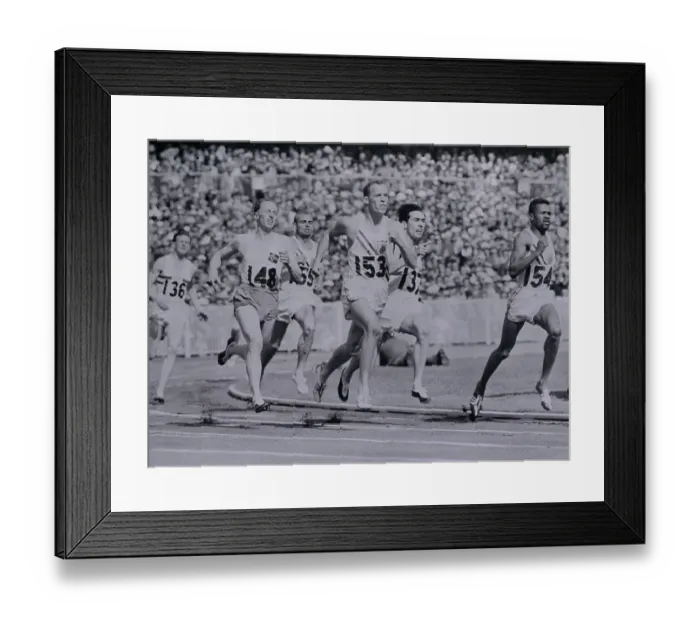 Framed Print : Athletes Running in the 800 Meter Race Framed Print : Athletes Running in the 800 Meter Race