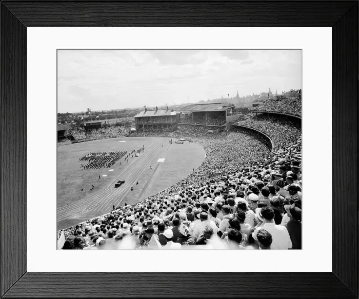 Framed Print : Spectators at 1956 Olympics Framed Print : Spectators at 1956 Olympics
