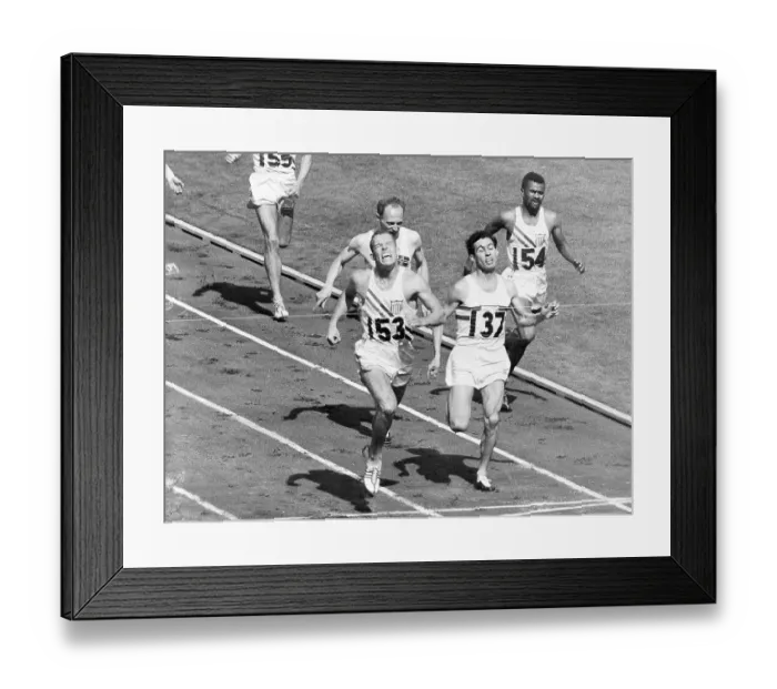 Framed Print : Men Running in Race
