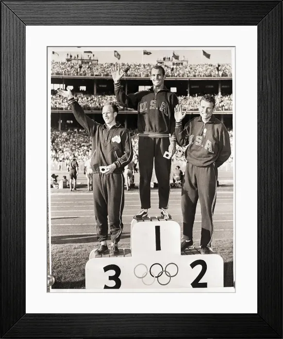 Framed Print : Olympic Winners on Winners Podium Framed Print : Olympic Winners on Winners Podium