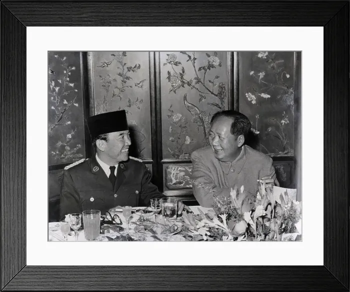 Framed Print : Dr. Sukarno Chats With Mao Tse-Tung Framed Print : Dr. Sukarno Chats With Mao Tse-Tung