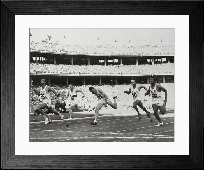 Framed Print : Bobby Morrow Winning Olympic Sprint