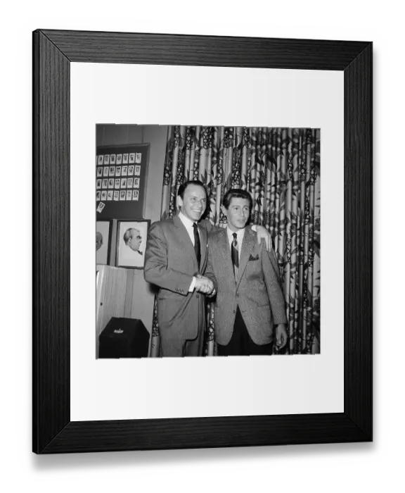 Framed Print : Frank Sinatra and Eddie Fisher Agreeing on Enterprise Framed Print : Frank Sinatra and Eddie Fisher Agreeing on Enterprise