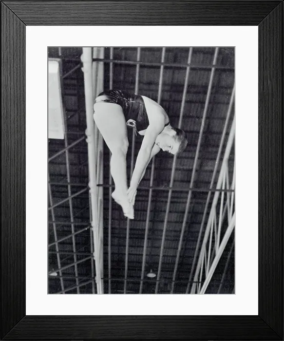 Framed Print : Practicing a Dive Framed Print : Practicing a Dive