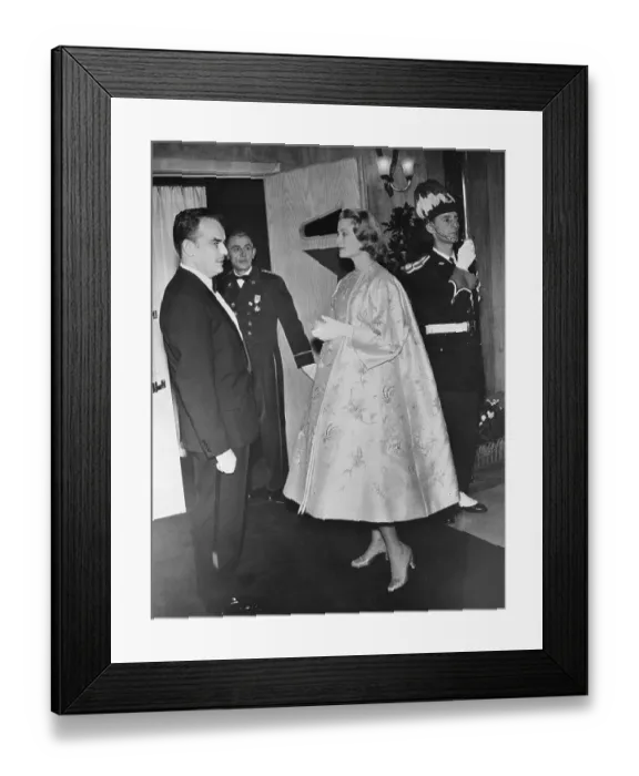 Framed Print : Portrait of Grace Kelly Prince Rainier Framed Print : Portrait of Grace Kelly Prince Rainier