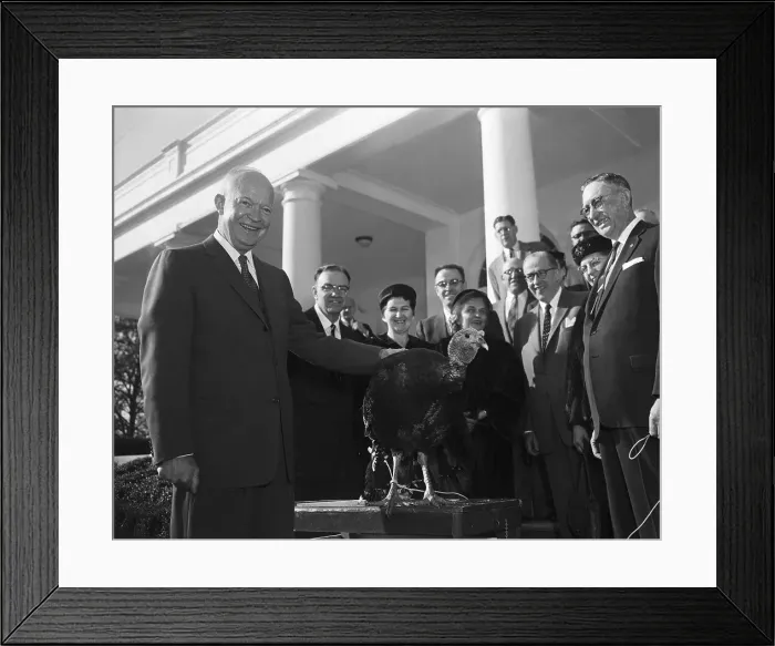 Framed Print : President Eisenhower with Turkey Framed Print : President Eisenhower with Turkey