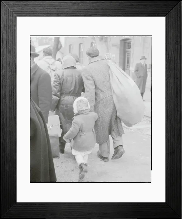 Framed Print : Hungarian Refugee Family Framed Print : Hungarian Refugee Family