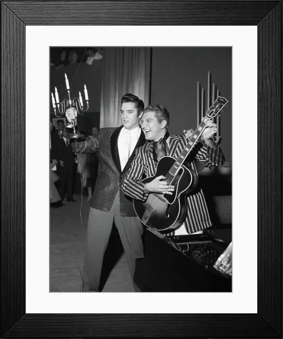 Framed Print : Liberace on Stage with Elvis Presley Framed Print : Liberace on Stage with Elvis Presley
