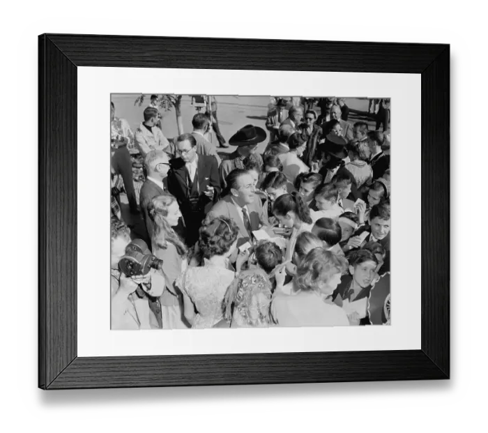 Framed Print : Children Getting Walt Disney's Autograph Framed Print : Children Getting Walt Disney's Autograph