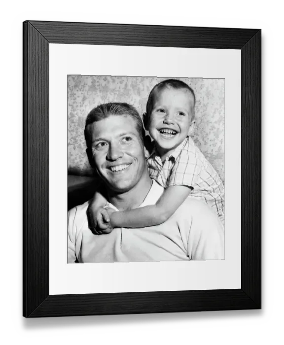Framed Print : Baseball Player Mickey Mantle Carrying Son Mickey Elvin Mantle Framed Print : Baseball Player Mickey Mantle Carrying Son Mickey Elvin Mantle