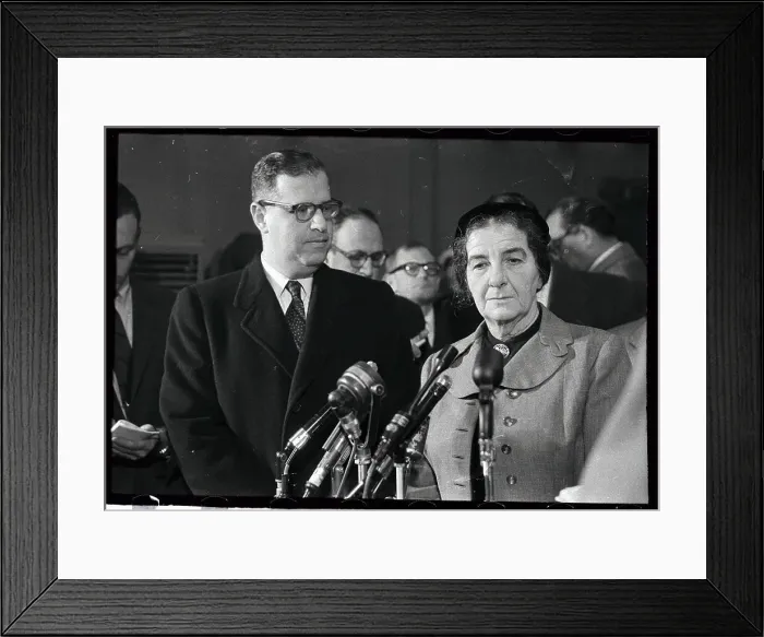 Framed Print : Golda Meir and Abba Eban Framed Print : Golda Meir and Abba Eban