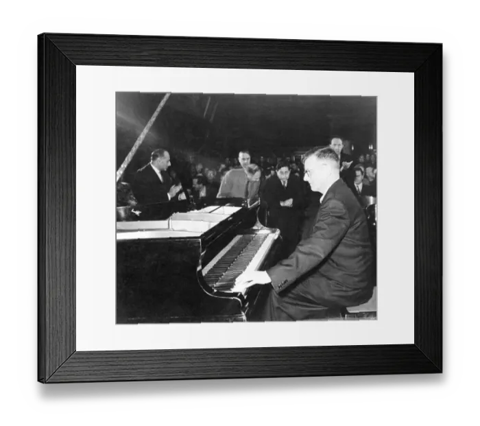 Framed Print : Russian Composer Performing for Friends Framed Print : Russian Composer Performing for Friends