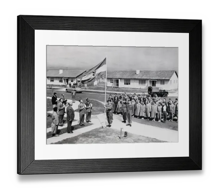 Framed Print : Hungarian Olympic Team Standing at Attention Framed Print : Hungarian Olympic Team Standing at Attention