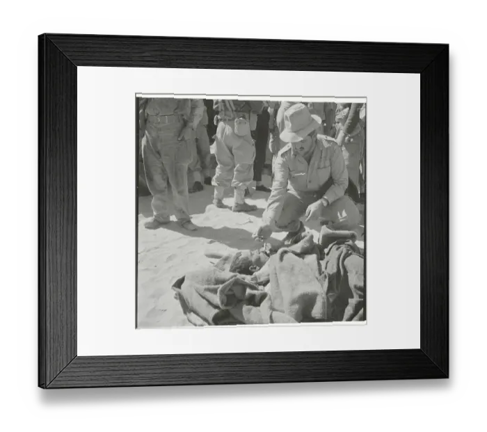 Framed Print : Soldier Lighting Cigarette for Wounded Framed Print : Soldier Lighting Cigarette for Wounded