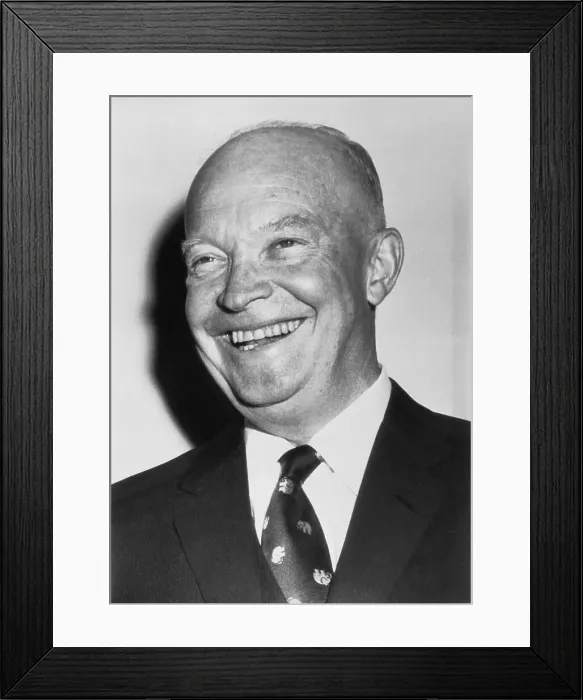 Framed Print : Portrait of a Smiling Dwight D. Eisenhower Framed Print : Portrait of a Smiling Dwight D. Eisenhower