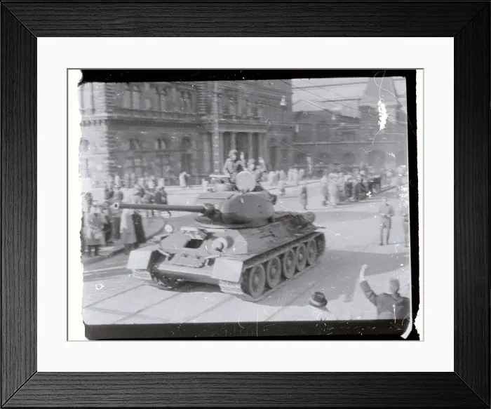 Framed Print : Hungarian Army Waving to Passersby Framed Print : Hungarian Army Waving to Passersby