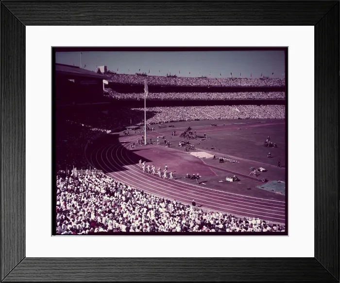Framed Print : Stadium View of Runners on Olympics Track Framed Print : Stadium View of Runners on Olympics Track