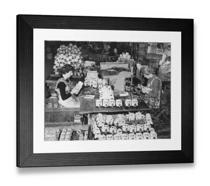 Framed Print : Workers in Toy Factory Framed Print : Workers in Toy Factory