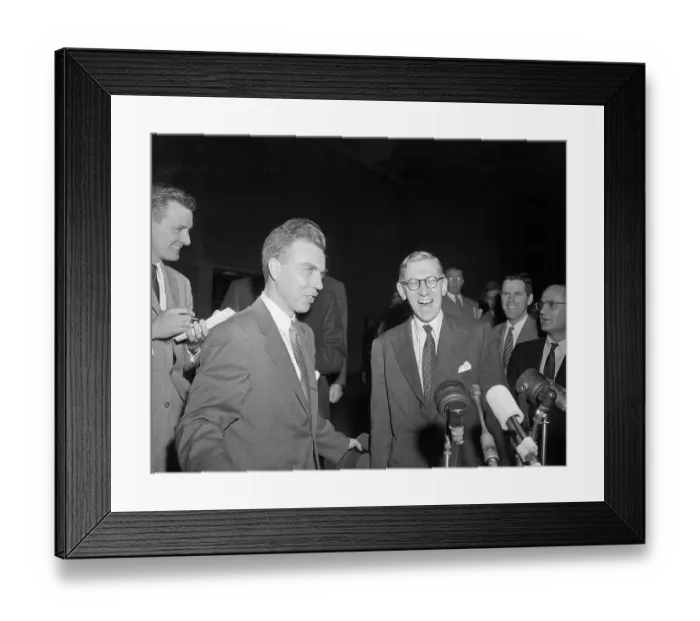 Framed Print : John E. Coulson at Press Conference Framed Print : John E. Coulson at Press Conference