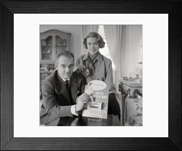 Framed Print : Prince and Princess Contributing to March of Dimes Framed Print : Prince and Princess Contributing to March of Dimes