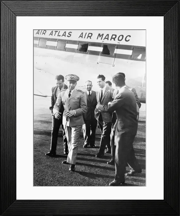Framed Print : Moroccan Rebel Leaders Walk from Plane Framed Print : Moroccan Rebel Leaders Walk from Plane