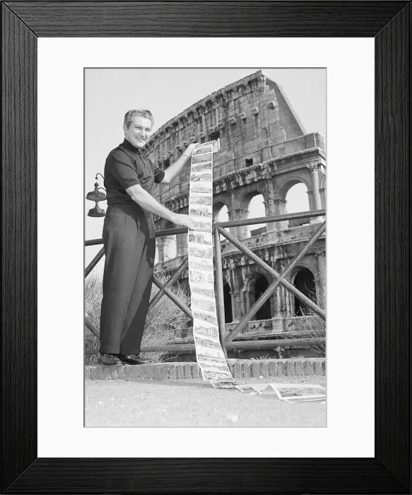 Framed Print : Music Great Liberace with Postcards near Rome Colosseum Framed Print : Music Great Liberace with Postcards near Rome Colosseum