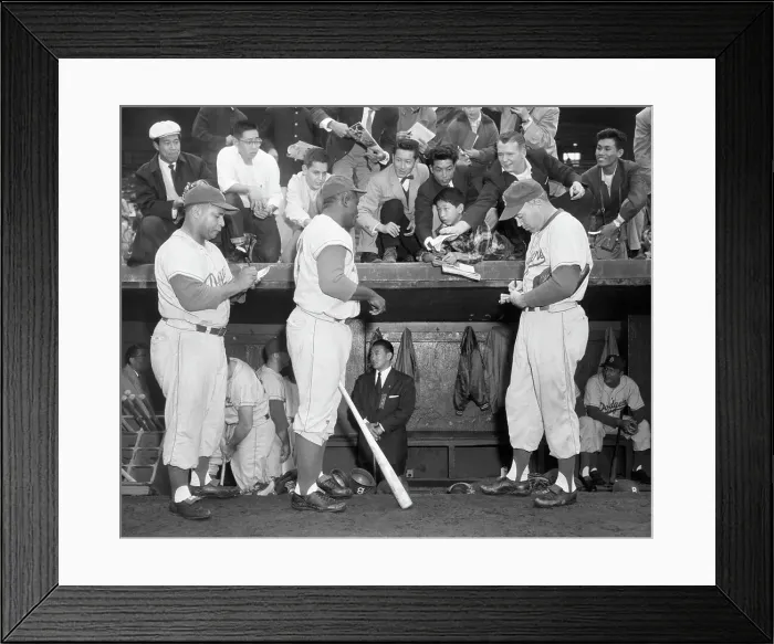Framed Print : R.Campanella, J.Robinson, D.Snyder Signing Framed Print : R.Campanella, J.Robinson, D.Snyder Signing