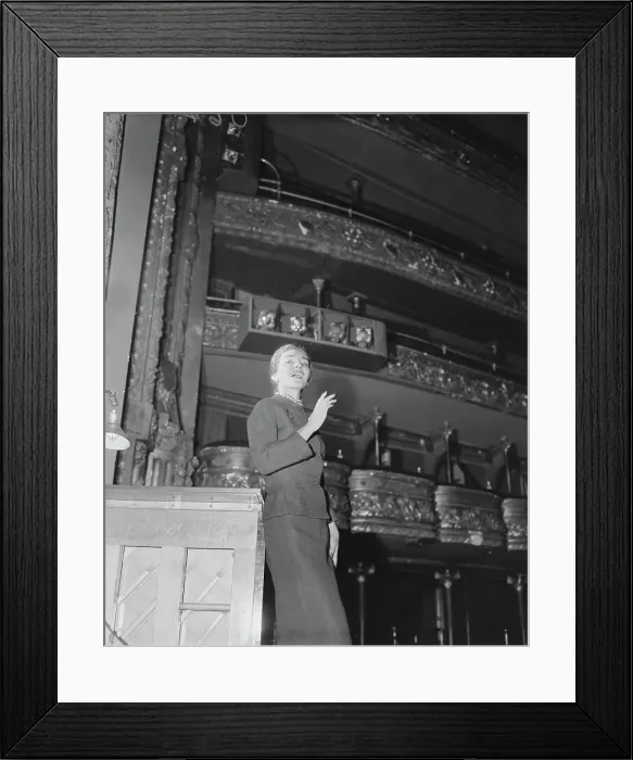 Framed Print : Opera Singer Maria Meneghini Callas Rehearsing at Metropolitan Framed Print : Opera Singer Maria Meneghini Callas Rehearsing at Metropolitan
