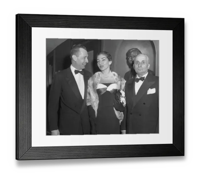 Framed Print : Dorle Soria, Maria Callas, And Battista Menenghini Framed Print : Dorle Soria, Maria Callas, And Battista Menenghini