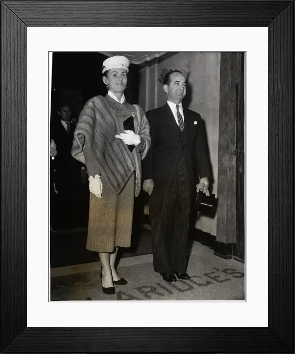 Framed Print : Pres. And Mrs. Figueres Leave Hotel Framed Print : Pres. And Mrs. Figueres Leave Hotel