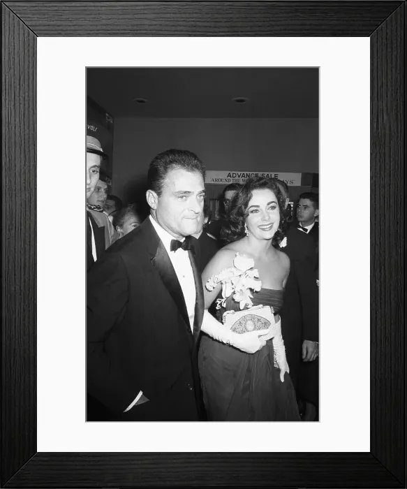 Framed Print : Liz Taylor, Mike Todd At Movie Premiere Framed Print : Liz Taylor, Mike Todd At Movie Premiere