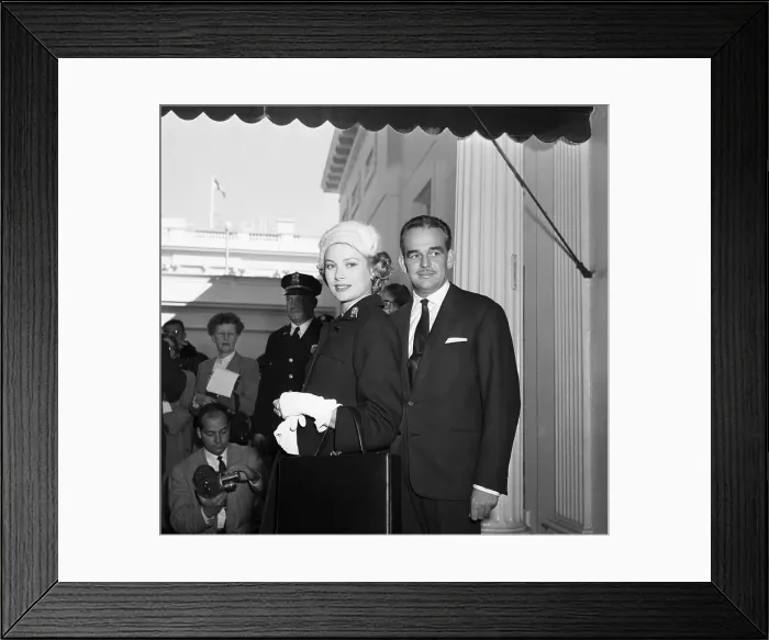 Framed Print : Prince & Princess Ranier Leave White House Framed Print : Prince & Princess Ranier Leave White House