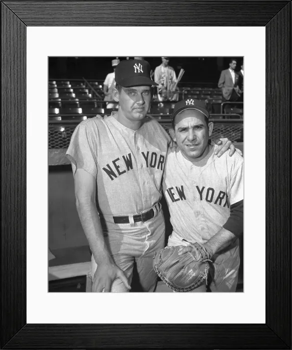 Framed Print : Portrait of Don Larsen and Yogi Berra Framed Print : Portrait of Don Larsen and Yogi Berra