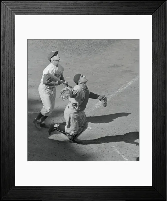 Framed Print : Yogi Berra Catching Fly Ball Framed Print : Yogi Berra Catching Fly Ball