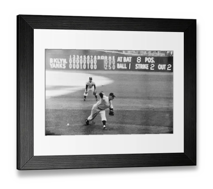 Framed Print : Don Larsen Executing an Out for a Win Framed Print : Don Larsen Executing an Out for a Win