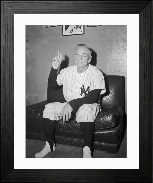 Framed Print : Portrait of Casey Stengel Winking Framed Print : Portrait of Casey Stengel Winking