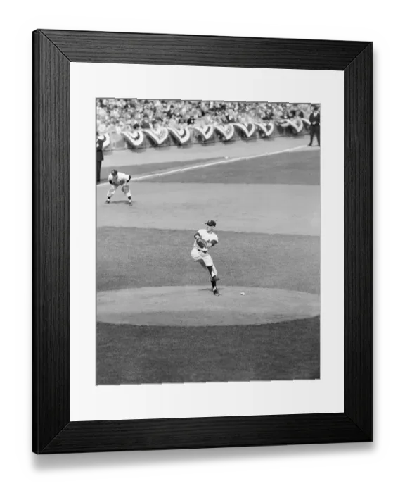 Framed Print : Whitey Ford Pitching, 1956 World Series Framed Print : Whitey Ford Pitching, 1956 World Series