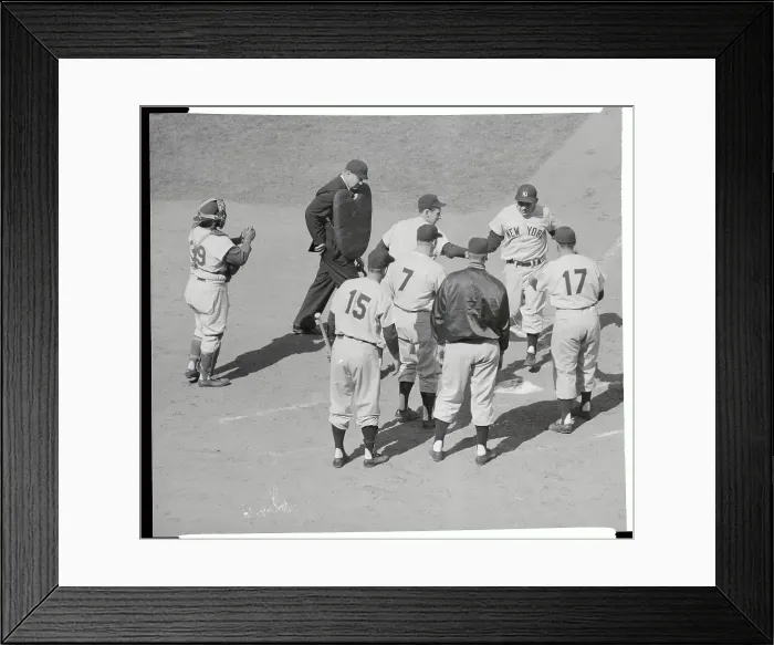 Framed Print : Yogi Berra Hitting Grand Slam Framed Print : Yogi Berra Hitting Grand Slam