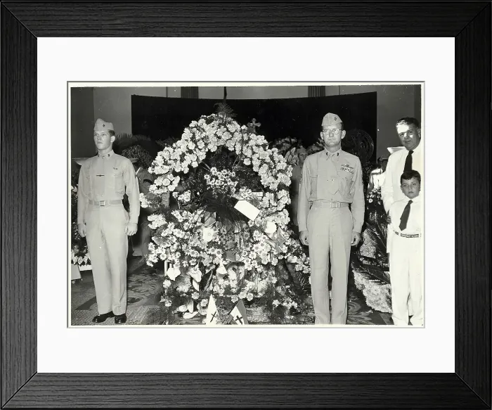 Framed Print : Us Marines Stand By A.Somoza'S Casket Framed Print : Us Marines Stand By A.Somoza'S Casket