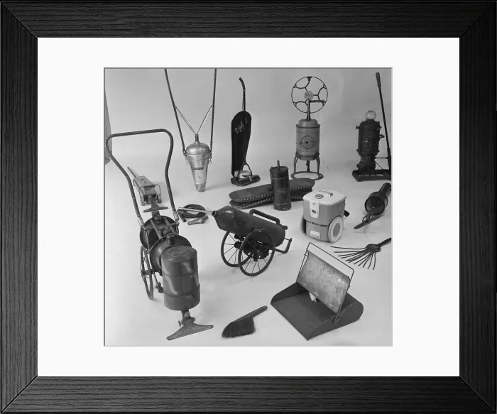 Framed Print : Old Vacuum Cleaners from Museum Framed Print : Old Vacuum Cleaners from Museum