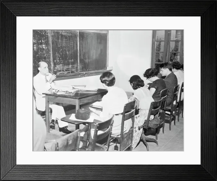 Framed Print : Juan Ramon Jimenez Teaching Class Framed Print : Juan Ramon Jimenez Teaching Class