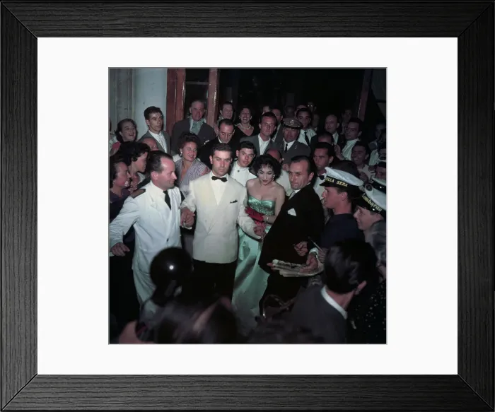Framed Print : Actress Gina Lollobrigida and Others at Film Festival Framed Print : Actress Gina Lollobrigida and Others at Film Festival