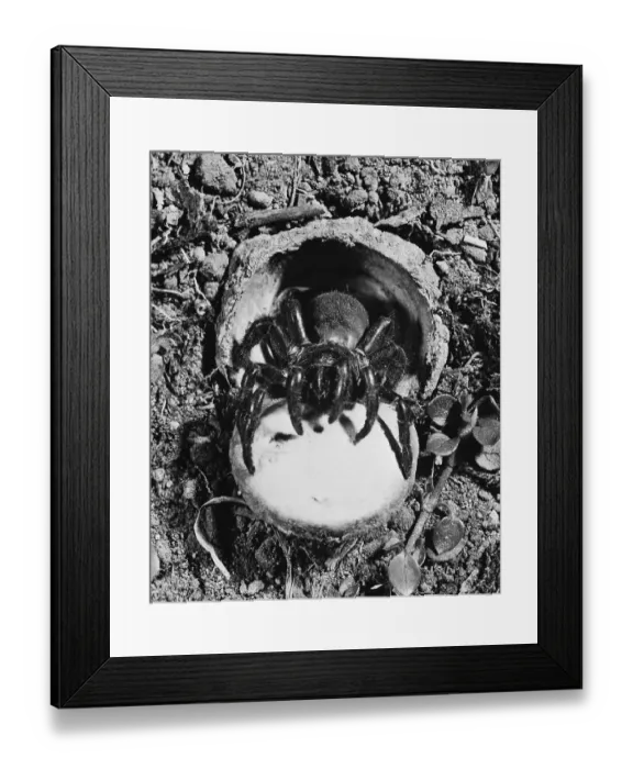 Framed Print : Trap Door Spider with Its Lair