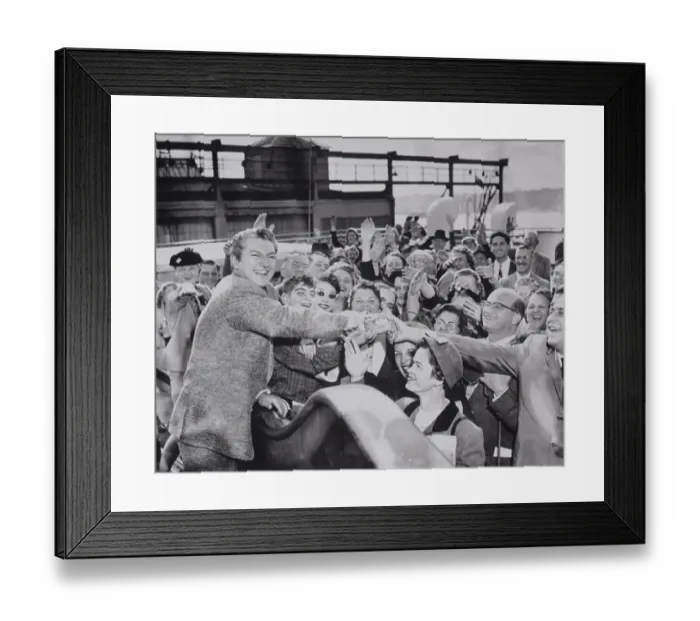 Framed Print : Fans Greeting Liberace