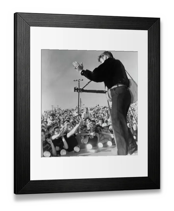 Framed Print : Elvis Performing for His Hometown Crowd Framed Print : Elvis Performing for His Hometown Crowd