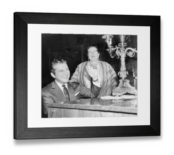 Framed Print : Liberace is playing the piano for the first time in London Framed Print : Liberace is playing the piano for the first time in London