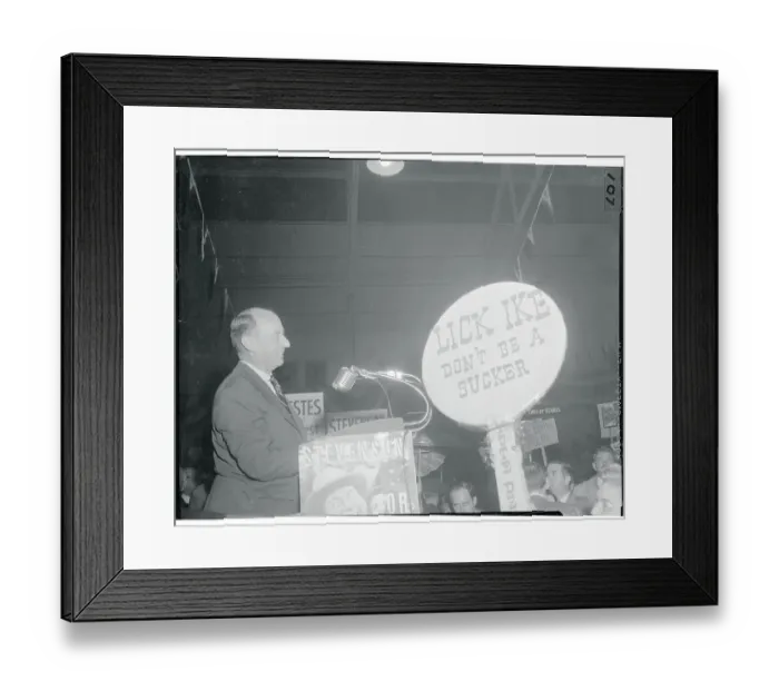 Framed Print : Adlai Stevenson at Campaign Rally Framed Print : Adlai Stevenson at Campaign Rally