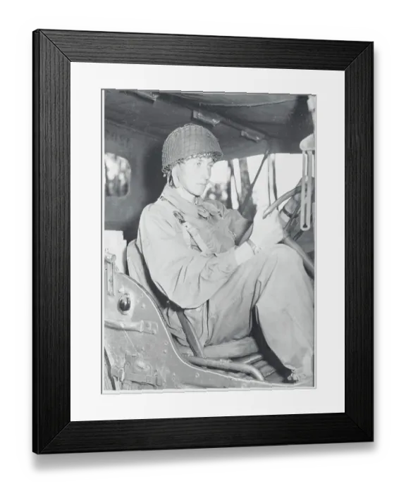Framed Print : Norway's Prince Harald Driving Jeep Framed Print : Norway's Prince Harald Driving Jeep