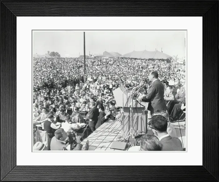 Framed Print : Adlai Stevenson Addressing Crowd Framed Print : Adlai Stevenson Addressing Crowd