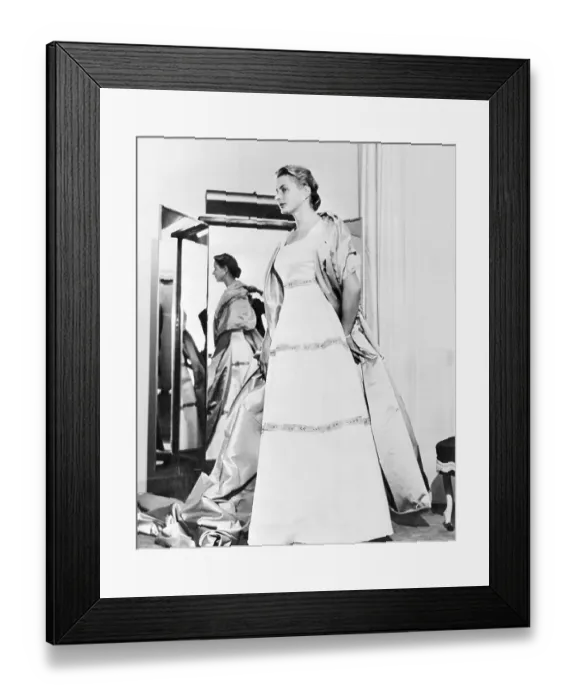 Framed Print : Ingrid Bergman Modeling Gown Framed Print : Ingrid Bergman Modeling Gown